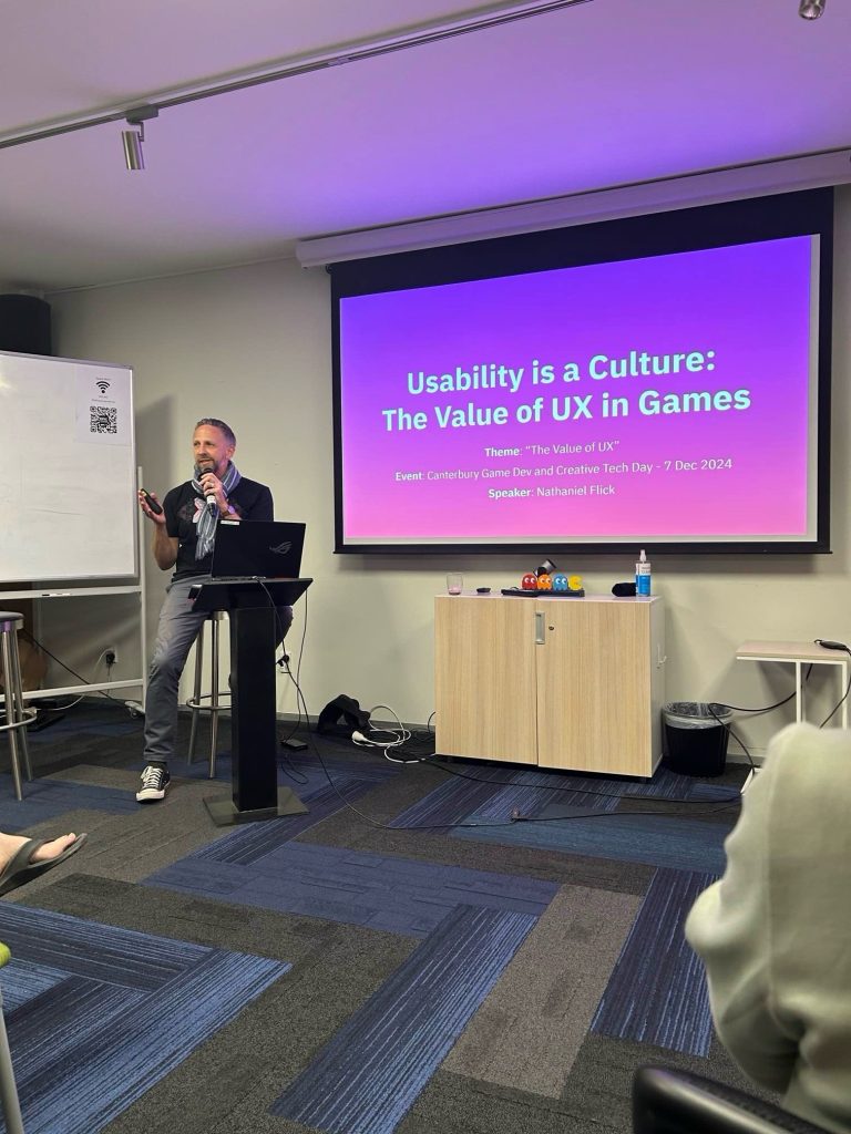 Me speaking about usability is a culture: The value of UX in games.