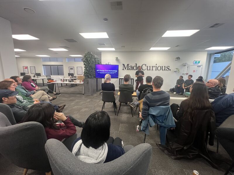 Here I am speaking to the awesome group at UX ChCh hosted by Made Curious.
