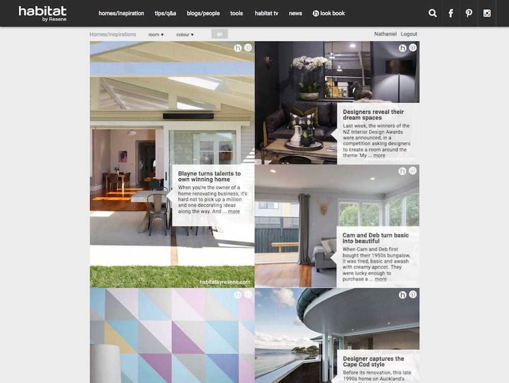 Habitat By Resene Website Design and Build