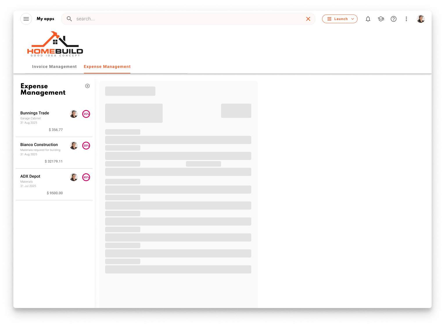 Home - Expense Management Skeleton