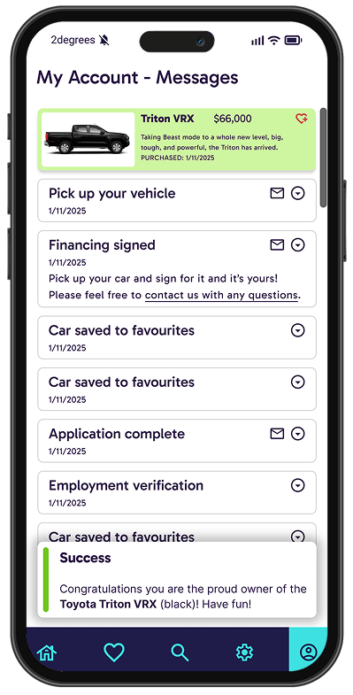 15 My account messages